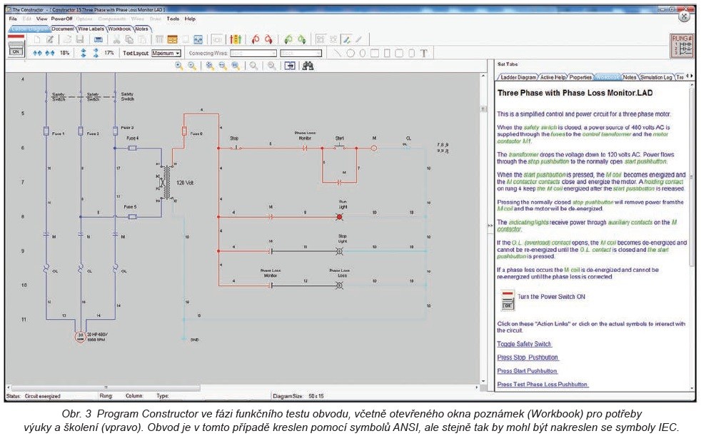 Constructor – editor elektrického schématu s funkčním testem 1